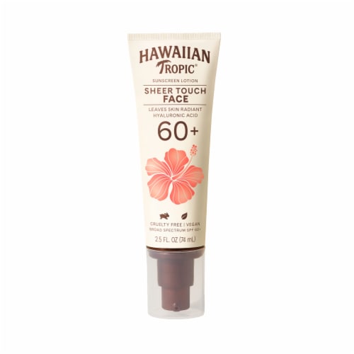 Hawaiian Tropic® Sheer Touch Face Sunscreen SPF 60 with Hyaluronic Acid Perspective: front