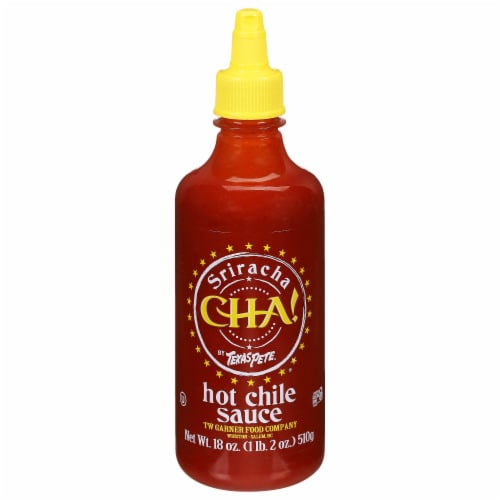 Texas Pete Sriracha Cha Hot Chile Sauce Perspective: front