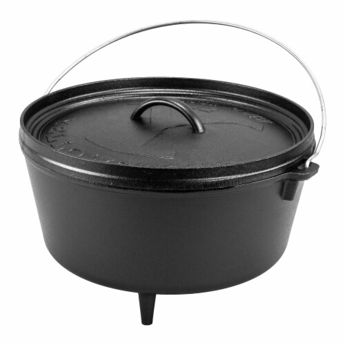 Lodge Yellowstone 8 Quart Seasoned Cast Iron Power Y Deep Camp Dutch Oven, 12  Inch Diameter, 1 ea - Foods Co.