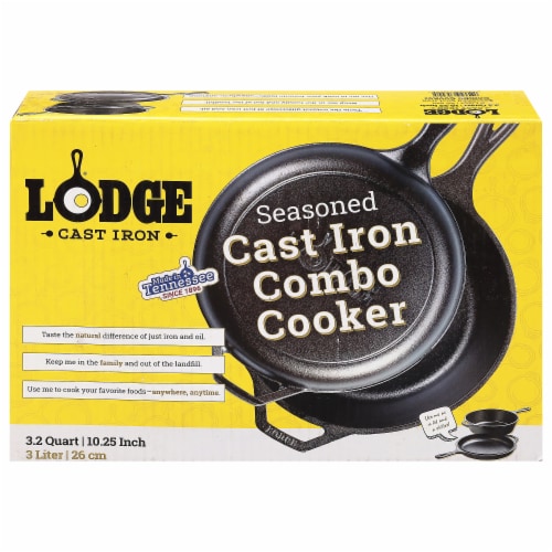 2-PC. Pre-seasoned Cast Iron Combo Cooker