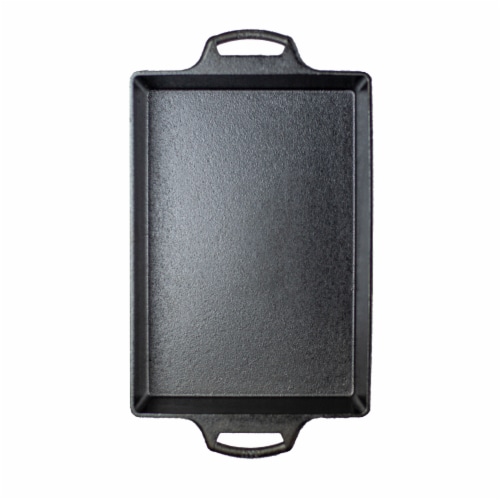 Lodge Baking Pan Seasoned Cast Iron Casserole Pan Perspective: front