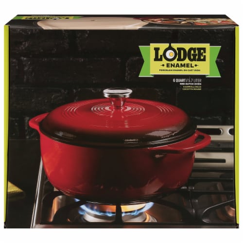 Lodge Cast Iron Dutch Oven - Red, 6 qt - City Market