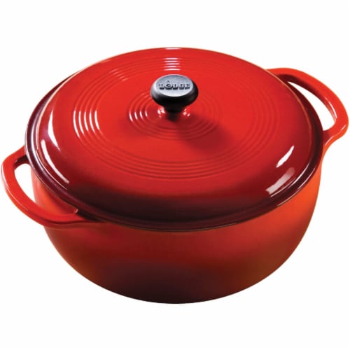 Crock-pot Artisan Scarlet Cast Iron Dutch Oven 5 Quart Red