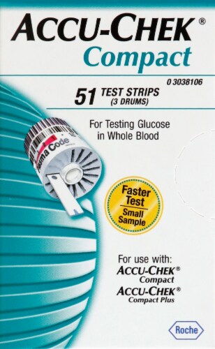 Accu-Chek Compact Diabetes Test Strips Perspective: front