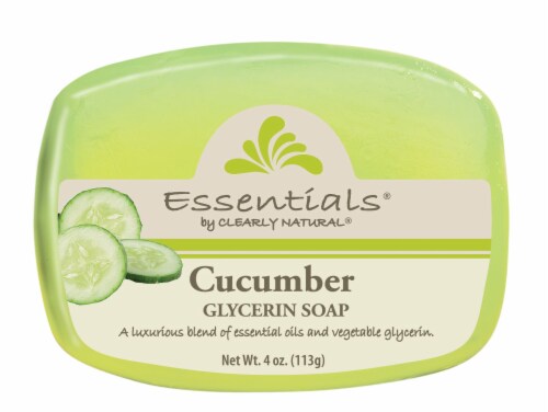 Clearly Natural Essentials Cucumber Glycerin Soap Perspective: front