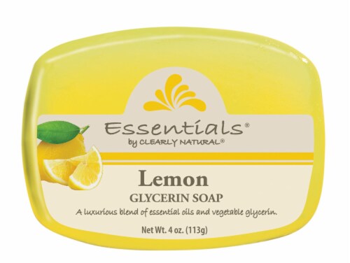 Clearly Natural Essentials Lemon Glycerin Soap Perspective: front