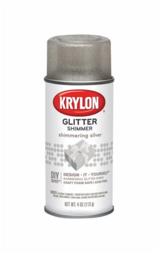 Krylon Glitter Shimmering Silver Aerosol Spray Perspective: front