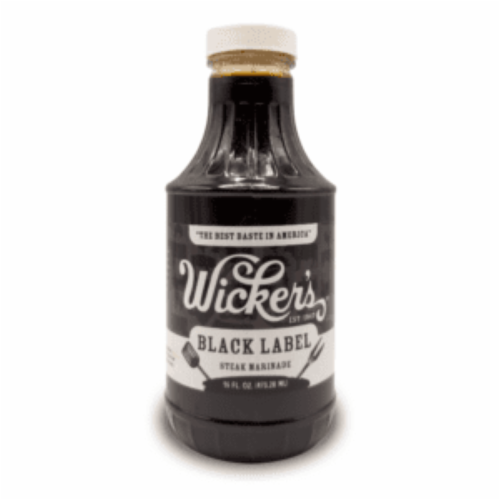 Wicker's™ Black Label Steak Marinade Perspective: front