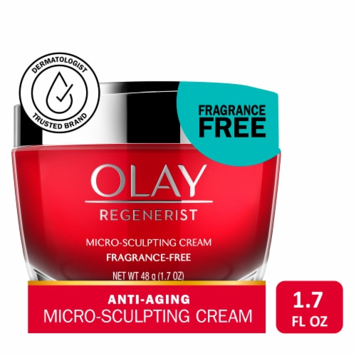 Olay Regenerist Micro-Sculpting Fragrance-Free Cream Face Moisturizer and Hydrating Lotion Perspective: front
