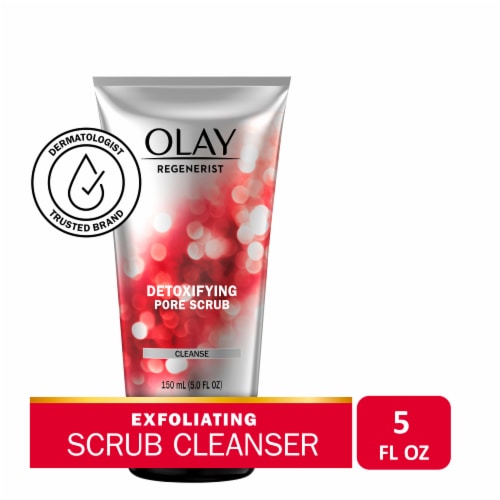 Olay Regenerist Detoxifying Pore Scrub Facial Cleanser and Face Wash Perspective: front