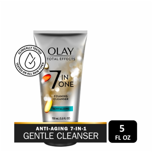 Olay Total Effects Revitalizing Foaming Facial Cleanser and Face Wash Perspective: front
