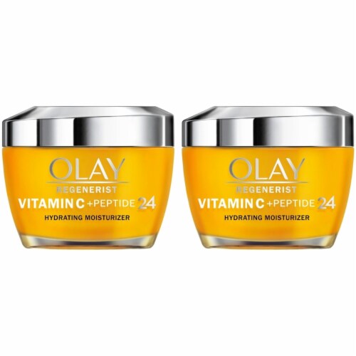 Olay Regenerist Vitamin C + Peptide 24 Face Moisturizer, 1.7 Ounce (2 Count) Perspective: front