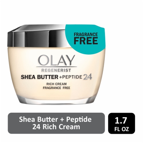 Olay Regenerist Shea Butter + Peptide 24 Fragrance-Free Face Moisturizer Perspective: front