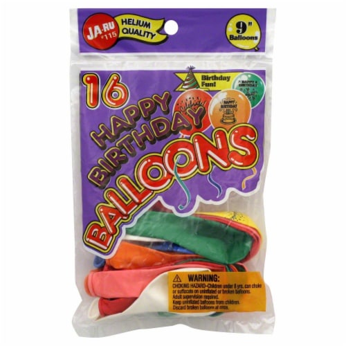JA-RU Happy B-Day Balloons Perspective: front
