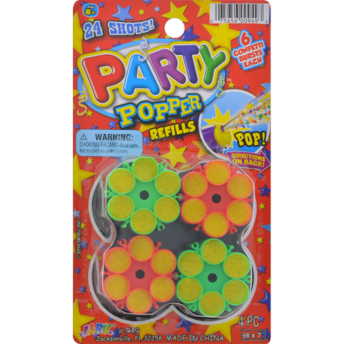 JA-RU Super Party Popper Refill Perspective: front