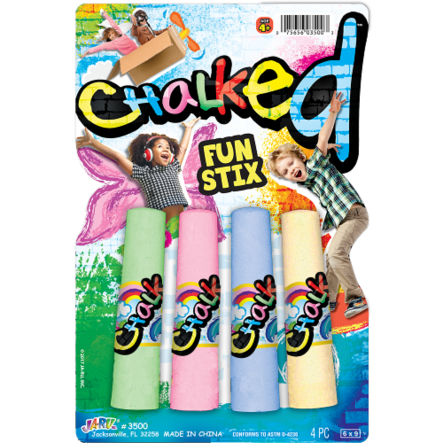 JA-RU® Fun Stix Sidewalk Chalk Perspective: front