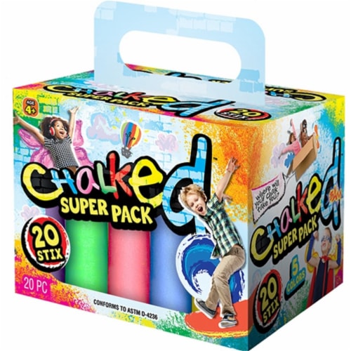 JA-RU Chalked Super Pack Sidewalk Chalk Perspective: front