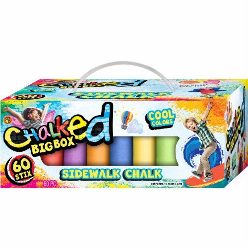 JA-RU Chalked Big Box Sidewalk Chalk Perspective: front