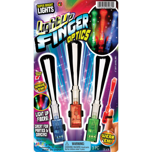 JA-RU Battery-Operated Light Up Finger Optics Perspective: front