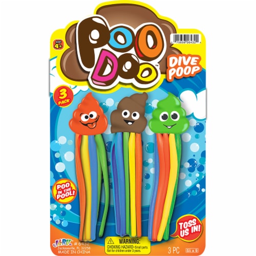JA-RU Poo Doo Dive Poop Water Toys 3 Pack Perspective: front