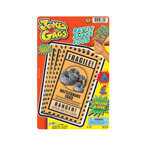 JA-RU® Jokes & Gags™ Rattle Snake Eggs Perspective: front