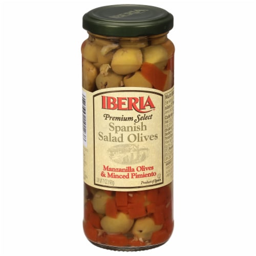 Iberia Premium Select Spanish Salad Olives 7 oz Perspective: front