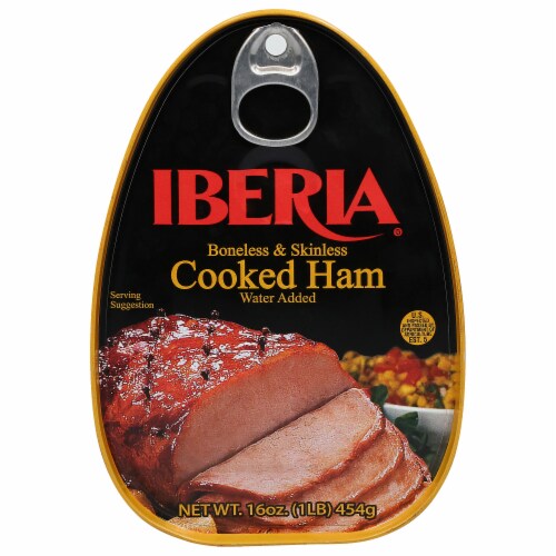 Iberia Boneless & Skinless Cooked Ham 16 oz Perspective: front