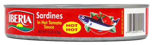 Iberia® Oval Sardines in Hot Sauce Perspective: front