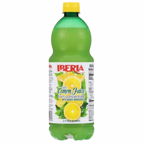 Iberia Lemon 100% Juice 32 fl oz Perspective: front