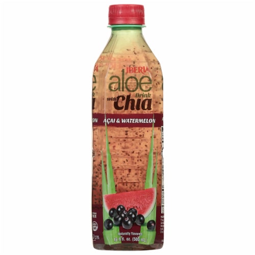 Iberia Acai & Watermelon Aloe Drink with Chia 16.9 fl oz Perspective: front