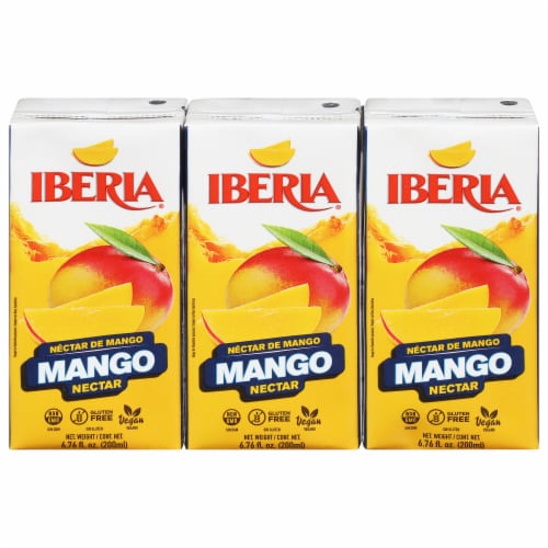 Iberia Mango Nectar 3 - 6.76 fl oz Packs Perspective: front