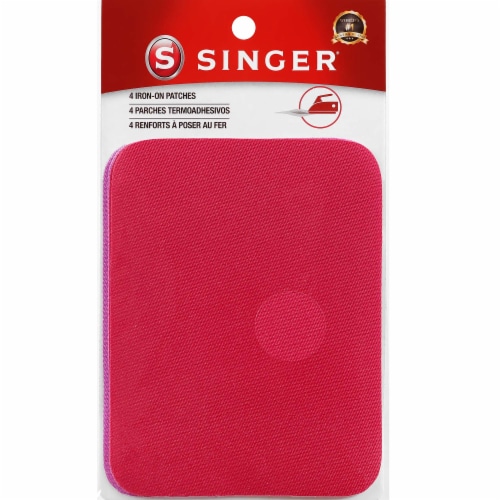 Singer® Iron-On Patches - Red Perspective: front