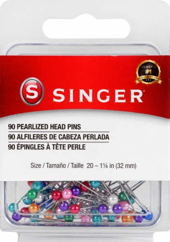 SINGER® Pearlized Head Pins Perspective: front