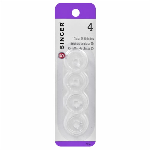 Singer® Plastic Class 15 Bobbins Perspective: front