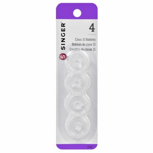 Singer® Plastic Class 15 Bobbins Perspective: front