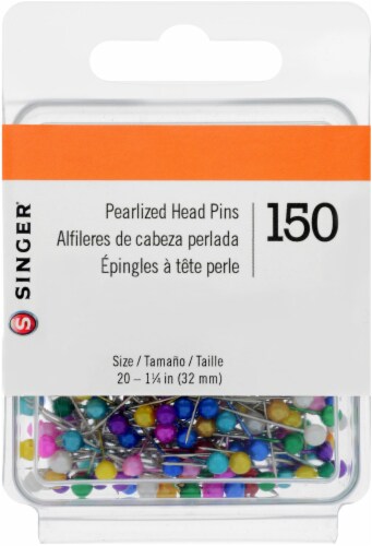 Singer Pearlized Straight Pins-Size 20 150/Pkg Perspective: front