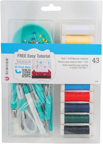 SINGER Start 1234(TM) Machine Essentials Kit 43pcs Perspective: front
