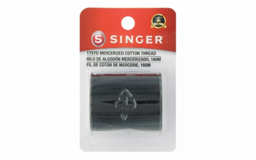 SINGER® Mercerized Cotton Thread - Black Perspective: front