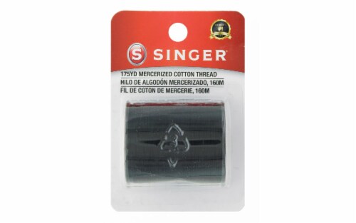 SINGER® Mercerized Cotton Thread - Black Perspective: front