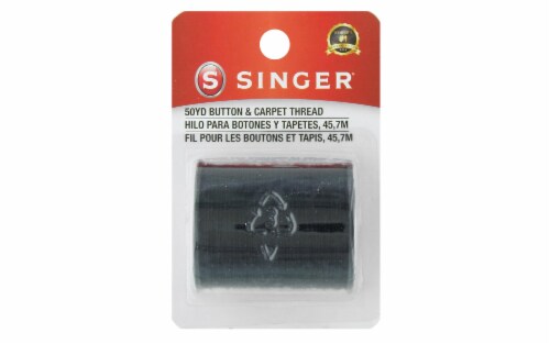 BUTTON & CARPET THREAD (BLACK) Perspective: front