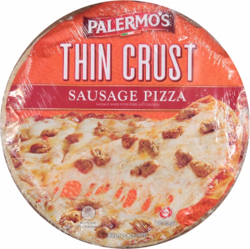 Palermo's Thin Crust Sausage Frozen Pizza Perspective: front