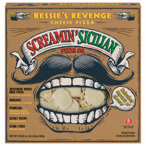 Screamin' Sicilian® Bessie's Revenge Cheese Frozen Pizza Perspective: front