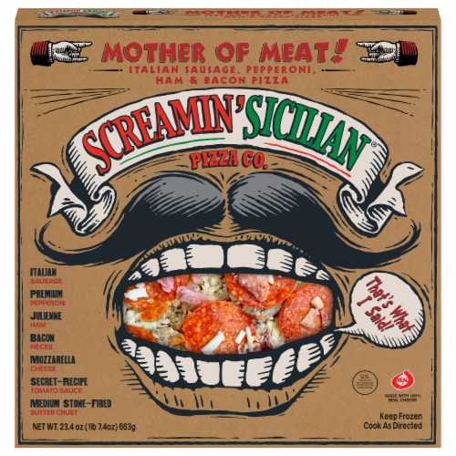 Screamin Sicilian® Mother of Meats Original Crust Frozen Pizza Perspective: front
