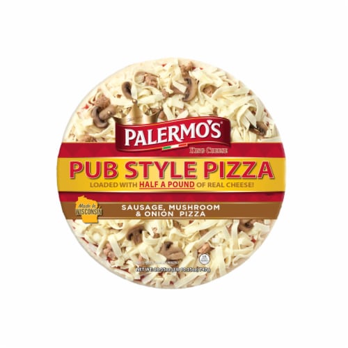 Palermo's® King Cheese Pub Style Sausage Mushroom & Onion Frozen Pizza Perspective: front