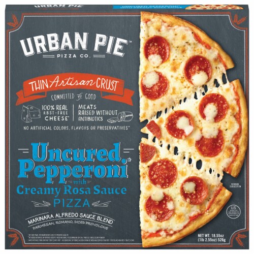 Urban Pie™ Pizza Co. Pepperoni Thin Artisan Crust Frozen Pizza Perspective: front