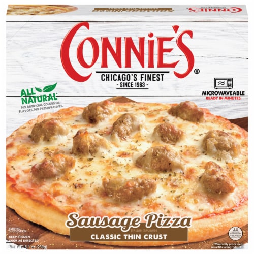 Connie's® Sausage Classic Thin Crust Frozen Pizza Perspective: front