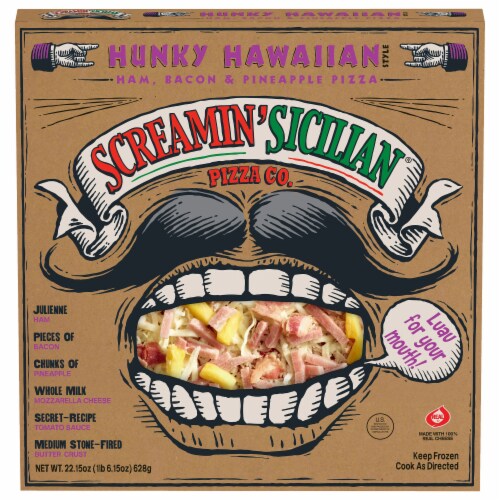 Screamin Sicilian® Hunky Hawaiian Frozen Pizza Perspective: front