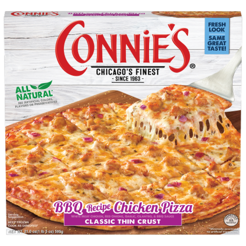 Connie’s® Classic Thin Crust BBQ Chicken Perspective: front