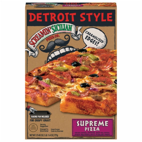 Screamin' Sicilian® Supreme Detroit Style Frozen Pizza Perspective: front