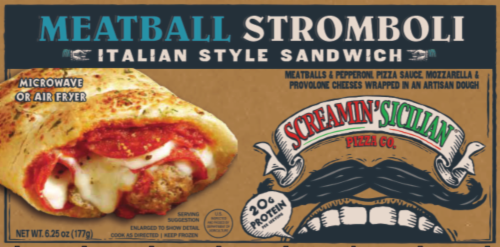 Screamin' Sicilian® Stromboli Meatball Perspective: front